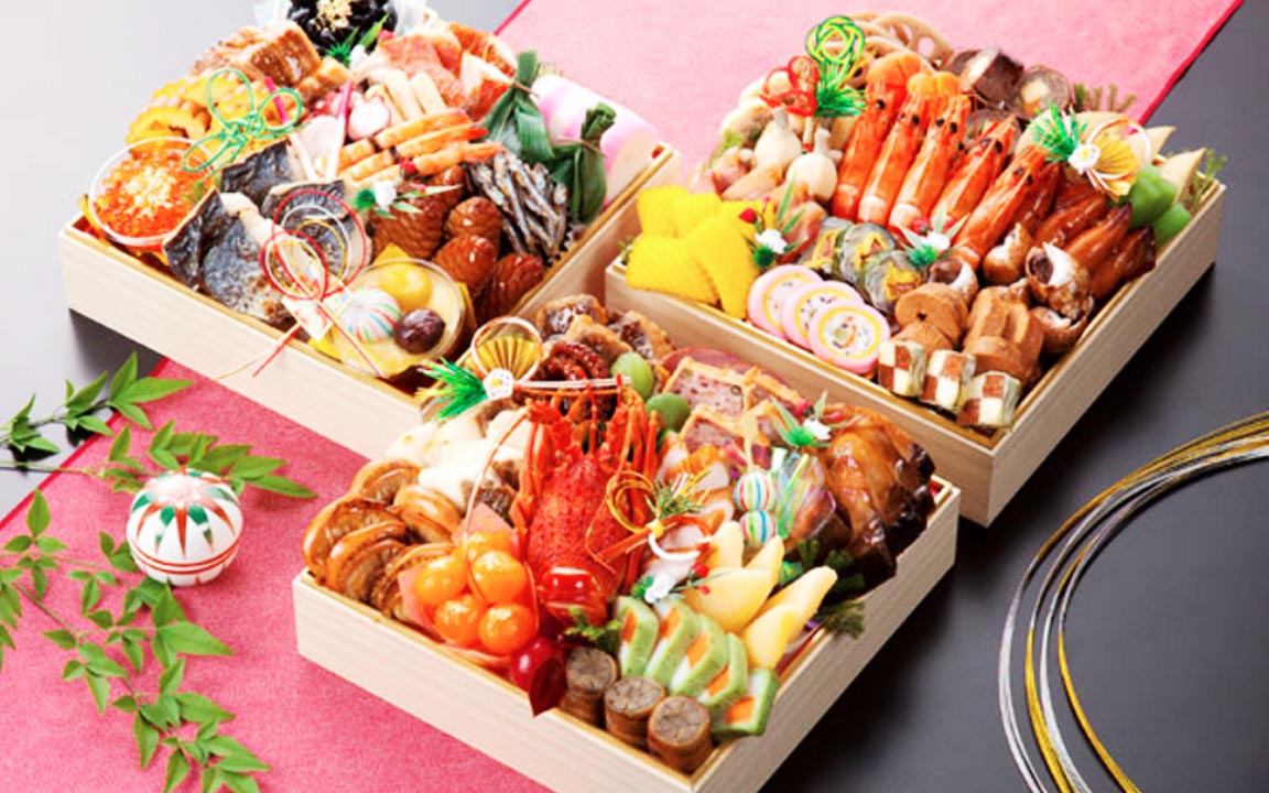 Japanese New Years osechi pre-prepared